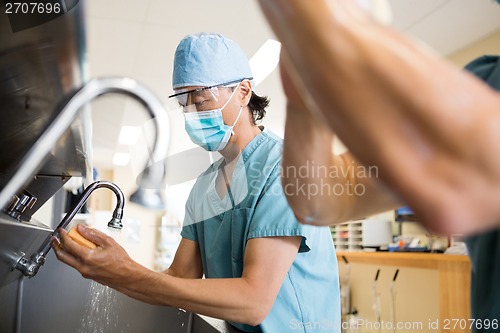 Image of Surgical Scrubbing Hands and Arms