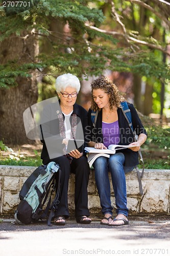 Image of University Student and Professor