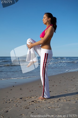 Image of Beautiful Woman at seaside