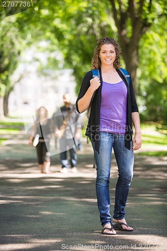 Image of Confident Female Grad Student Outdoors