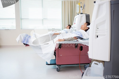 Image of Patients Receiving Renal Dialysis In Chemo Room