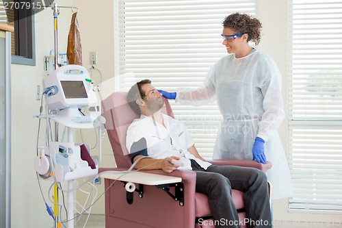 Image of Chemo Patient with Nurse