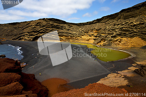 Image of coastline and summer in el golfo lanzarote 