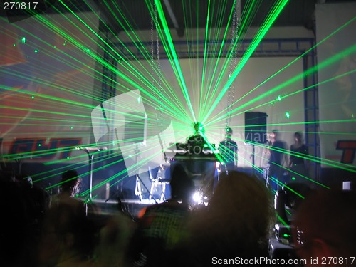 Image of DJ in a view of the green laser