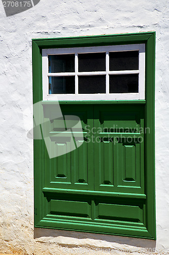 Image of lanzarote abstract     green in  white spain