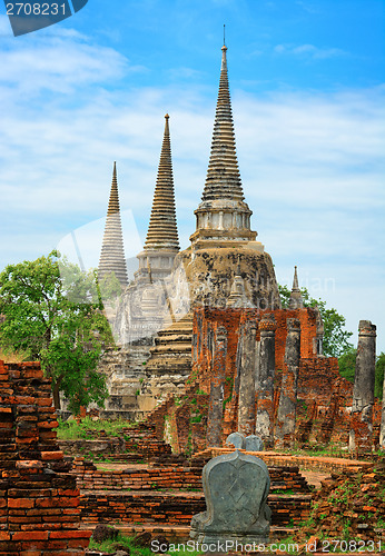 Image of Wat Phra Si Sanphet temple. Thailand, Ayutthaya Province