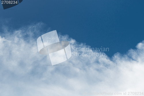 Image of Background - blue sky above white cloud below