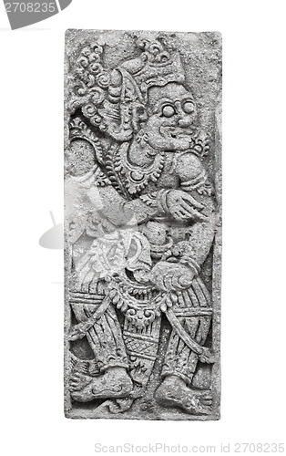 Image of Stone tablet with the image of the deity. Indonesia, Bali