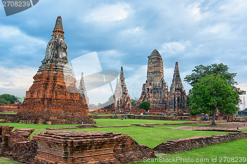 Image of Wat Chaiwatthanaram - Buddhist temple. Ayutthaya, Thailand