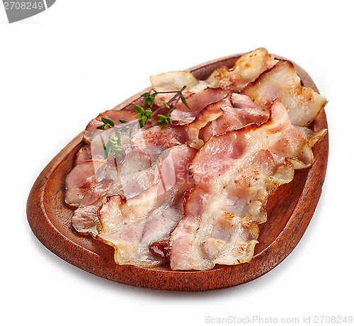 Image of fried bacon strips
