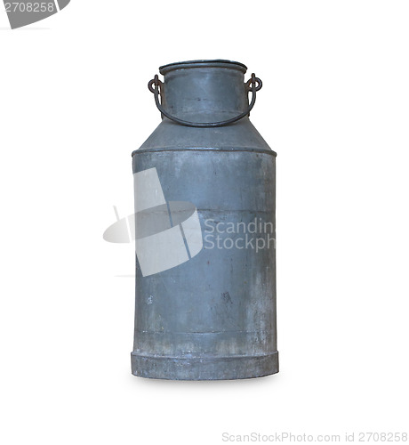 Image of Old metal milk can