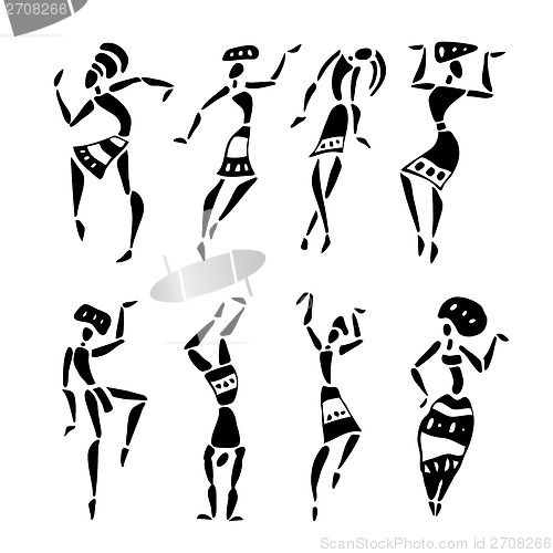 Image of African silhouette set.