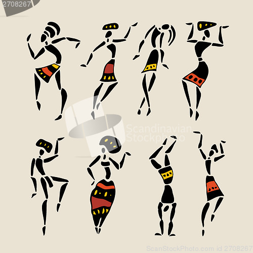 Image of African silhouette set.