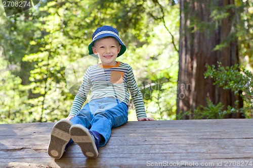 Image of boy in the woods
