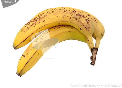 Image of Three overripe bananas with brown spots