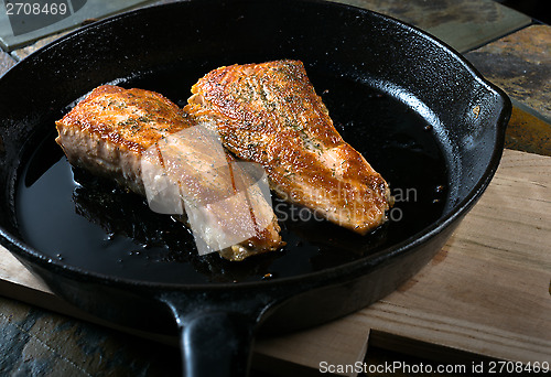 Image of Pan seared salmon fish