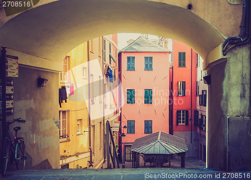 Image of Retro look Genoa old town