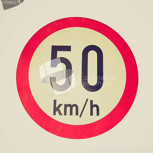 Image of Retro look Speed limit sign