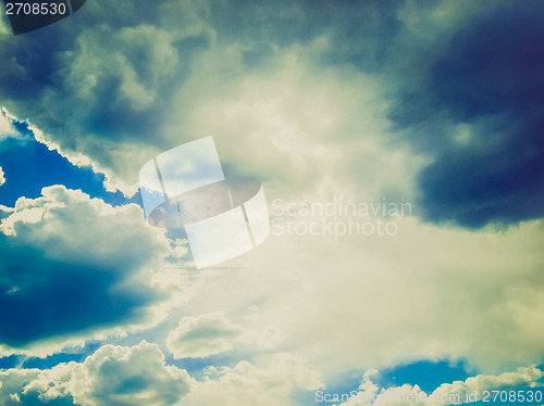 Image of Retro look Cloudy sky