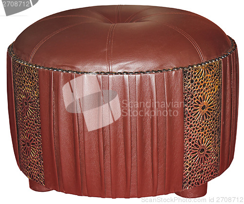 Image of Leather tabouret