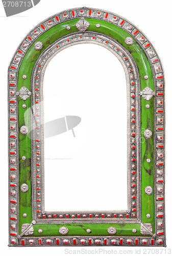 Image of Green mirror frame