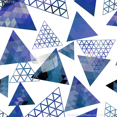 Image of Retro pattern of geometric shapes triangles