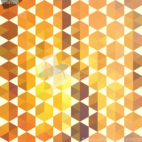 Image of Retro orange pattern of geometric shapes
