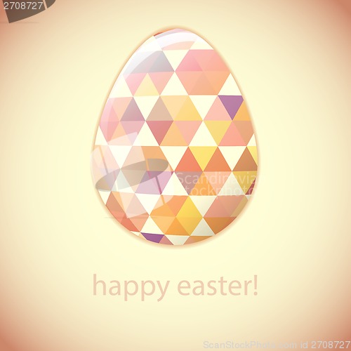 Image of Easter egg of color hexagons and triangles