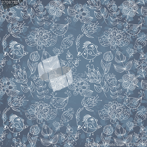 Image of Seamless texture with flowers