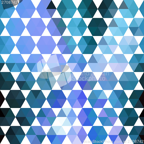 Image of Retro blue pattern of geometric shapes