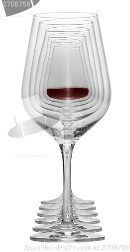 Image of wine glasses in a row