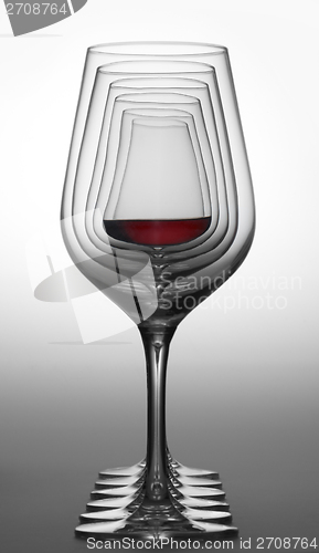 Image of wine glasses in a row