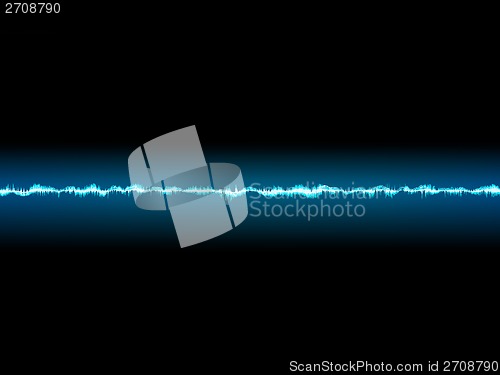 Image of Bright sound wave on a dark blue. EPS 10