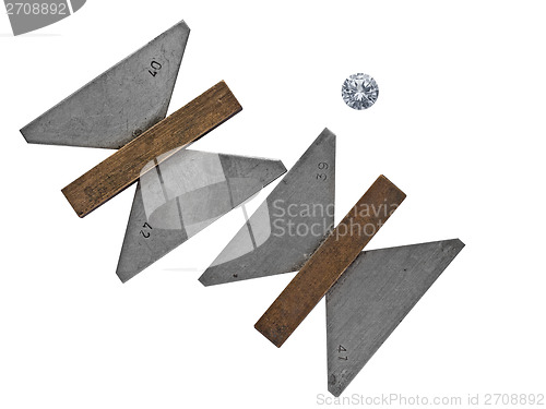 Image of vintage diamond angle gauges