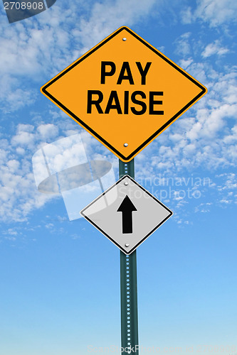 Image of pay raise ahead roadsign