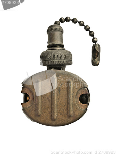 Image of vintage brass light switch