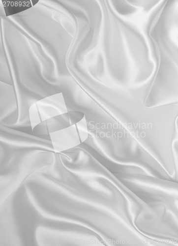 Image of Smooth elegant white silk as background 