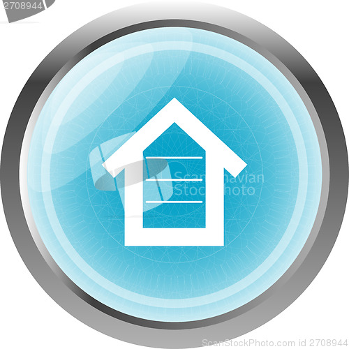 Image of house button, signs, icons isolated on white