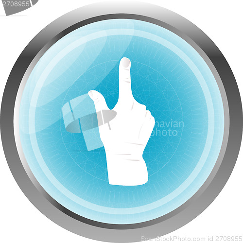Image of Like hand icon button sign isolated on white