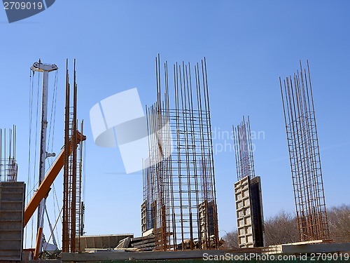 Image of Concrete monolithic frame of new building