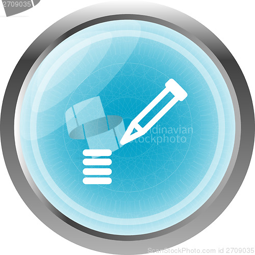 Image of School Pencil Icon web icon on white background