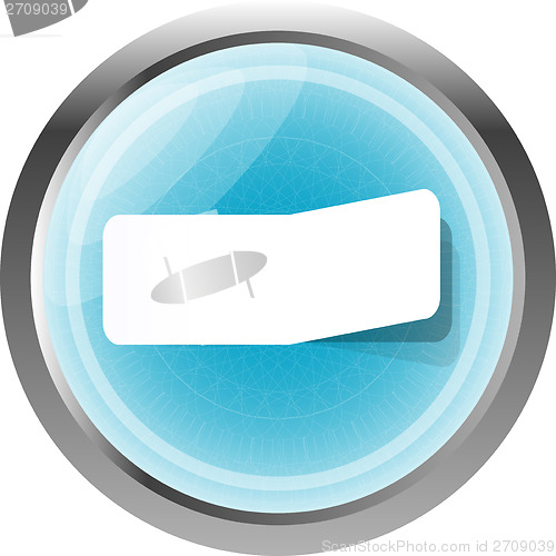 Image of Web buttons for design, icon with empty blank white paper