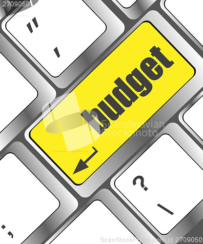 Image of budget key showing business insurance concept, business concept