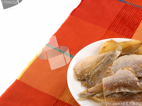 Image of Dried fishes on a plate