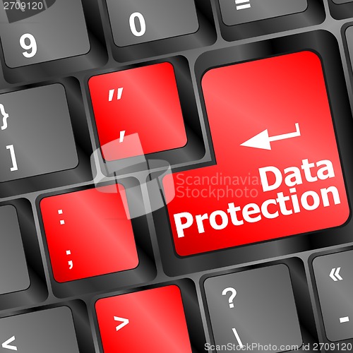 Image of data protection button on the keyboard keys