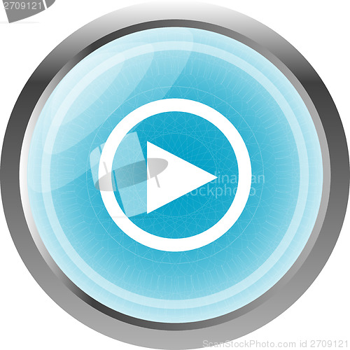 Image of multimedia play icon button, design element