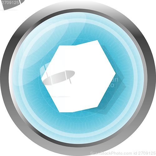 Image of Web buttons for design, icon with empty blank white paper