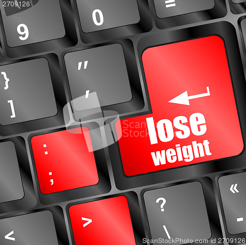 Image of Lose weight on keyboard key button