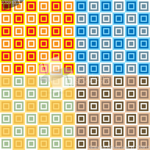 Image of seventies squares multi