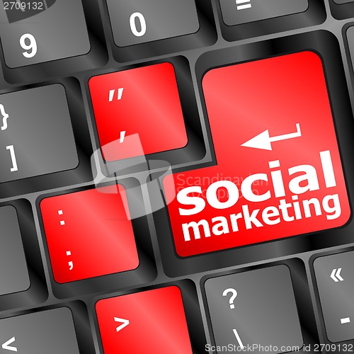 Image of online marketing or internet marketing concepts, with message on enter key of keyboard.